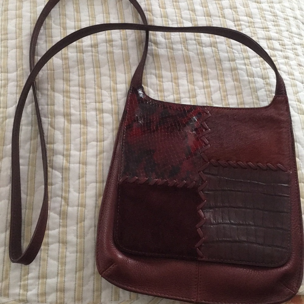 Burgundy leather bag